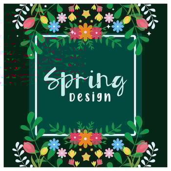 Spring wedding invitation. Beautiful flower bouquet background. Spring Flourishing concept. Flat illustration. vector