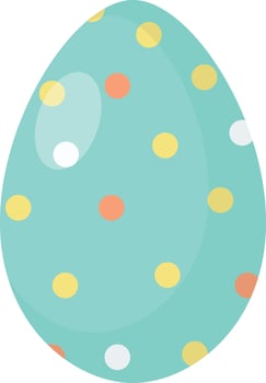 Easter Eggs with Light Blue Color Design vector