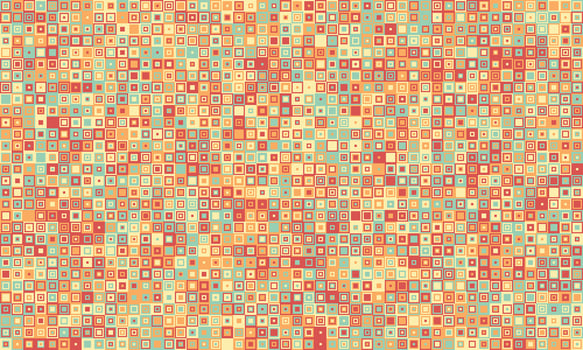 Elegant mosaic tile pattern with vibrant colours. Perfect for textile, decorative covers, or modern graphic design with structured and symmetrical appeal. vector