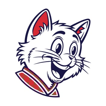 The mascot of the new york yankees is a cat vector
