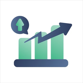 profitable modern minimalist finance icon vector