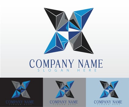 Letter X logo vector