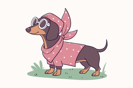 Cutie With a Waggy Tail vector