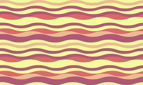Abstract background with wavy stripes in vibrant colors, creating a rippled, liquid effect. Smooth curves and textured lines add elegance, vitality, and creativity. Ideal for wallpaper or textile. vector