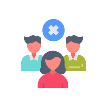 No Gathering Flat Icons, illustration vector
