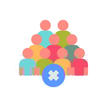No Crowd Flat Icons, illustration vector