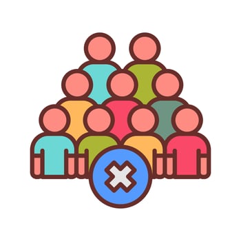No Crowd Filled Icons , illustration vector