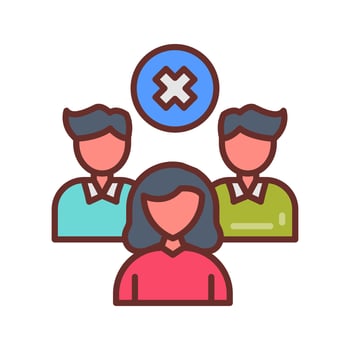 No Gathering Filled Icons , illustration vector