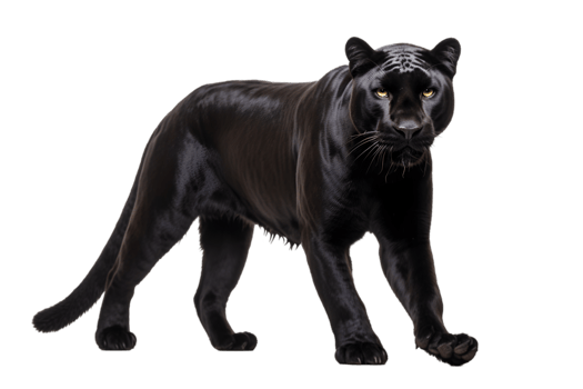 Black Panther - Powerful Wild Cat on Transparent Background png