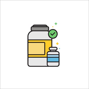 A bottle of pills and a bottle of pills vector