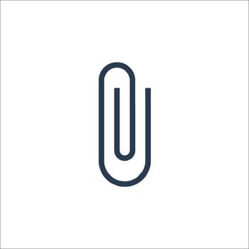 A paper clip icon on a white background vector