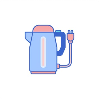 Electric kettle icon vector