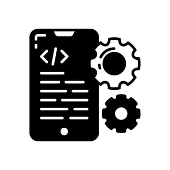 Mobile development Glyph Icon, illustration vector