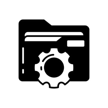Data Management Glyph Icon, illustration vector