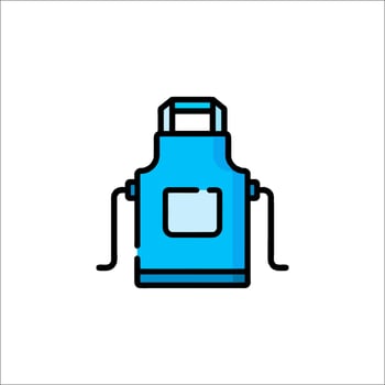 A blue apron icon on a white background vector