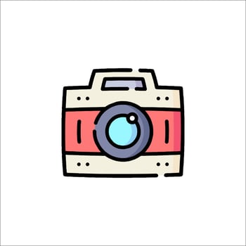 A camera icon on a white background vector