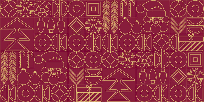 Christmas geometric background with simple line elements. Merry Christmas and Happy New Year abstract line design. Mosaic and Scandinavian style. illustration vector