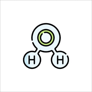 A green and white logo with a circle and a green dot vector