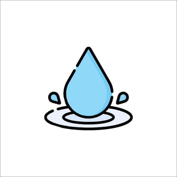 Water drop icon illustration vector