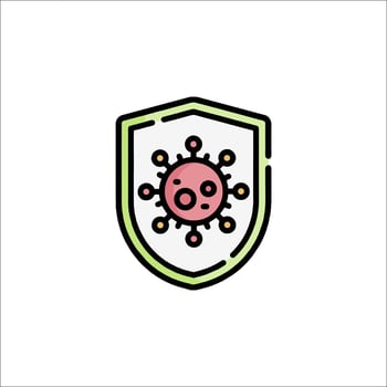 Coronavirus shield icon illustration vector