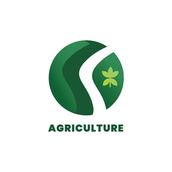 Logo Agriculture Elegant modern Featuring Fresh Produce and Natural Elements This logo features a plant icon depicting the sustainable agriculture industry and the beauty and harmony of nature. vector