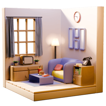 3D Livingroom Design Decoration png