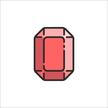 A red diamond icon on a white background vector