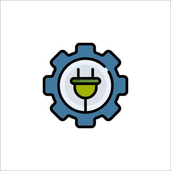 A gearwheel with a plug in it vector