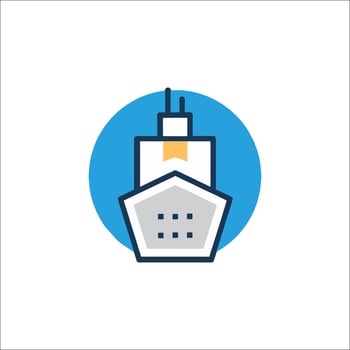 A ship icon on a white background vector