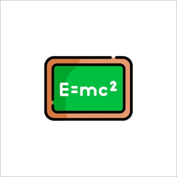 The equation on a blackboard vector