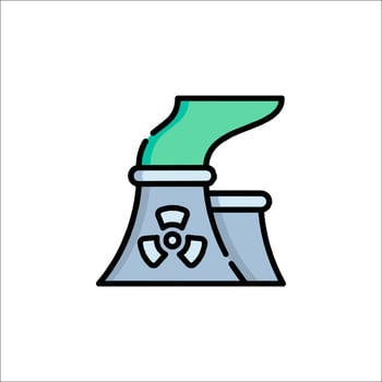Nuclear power plant icon illustration vector
