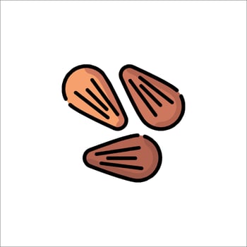 Almond nuts icon illustration vector