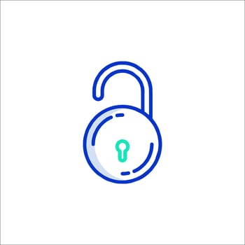 A lock icon with a key inside vector