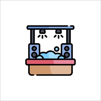 A bathtub with soap and water in it vector
