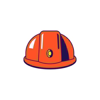 Worker hard hat equipment for head protection and safety vector