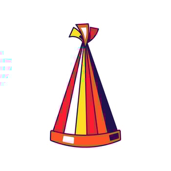 Party funny striped paper cone cap vector