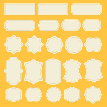 sticker label frame collection vector