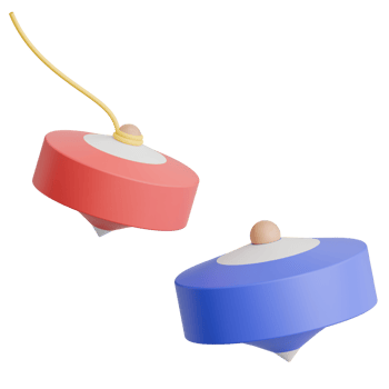 3D Render Indonesian Traditional Game two Gasing battle png