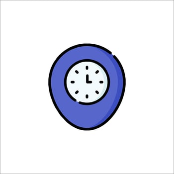 A clock icon on a white background vector