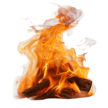 A fire raging, Ember sparks png