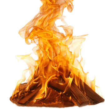 Raging fire is burning png