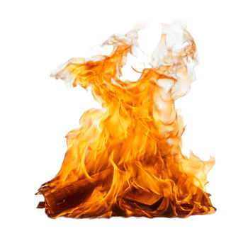 A burning fire element png