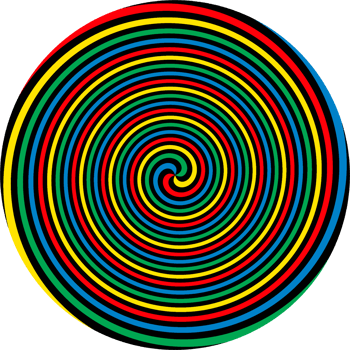 Circle Round Spiral. Colorful Spiraling. design elements with lines. png