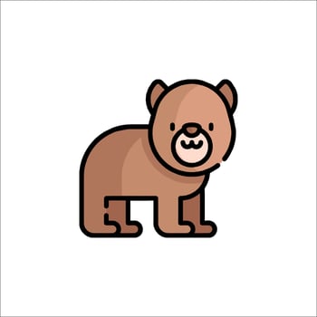 A bear icon on a white background vector