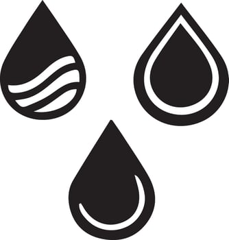Water drop icon set illustration vector