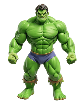 The Incredible Hulk 3D Artwork Figure Display 3D Render Of The Incredible Hulk Action Figure png