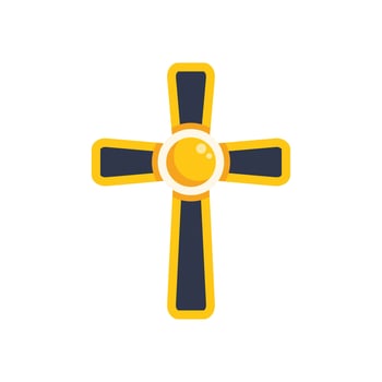 Golden ankh cross representing eternal life in ancient egypt vector