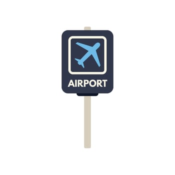 Airport sign showing direction to airport terminal vector