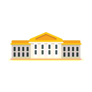 White house building facade washington dc usa government residence illustration vector