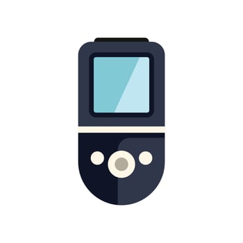 Black and blue handheld game console illustrating gaming vector
